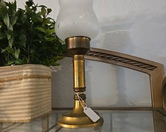 Brass Hurricane Candle Holder