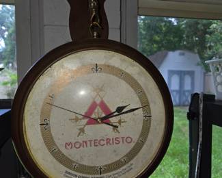 Vtg Advertising Clock- Double Sided. Clock not working