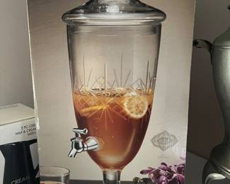 Godinger Dublin Crystal 1.5-gallon glass beverage dispenser