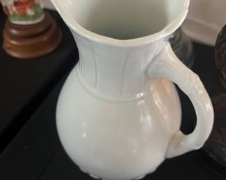 vintage Two's Company white 7-cup ironstone pitcher