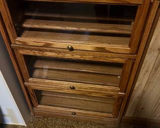 wooden barrister bookcase