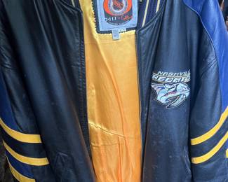 Nashville Predators NHL leather varsity jacket
