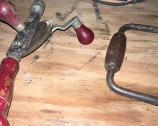 vintage woodworking hand drills