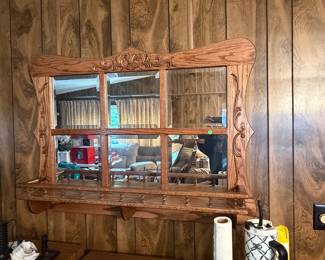Beautiful wooden mirror