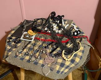 various women's necklaces