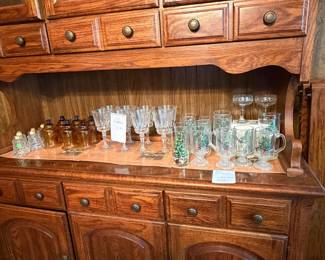 stemware and glasses along with lighting fixtures