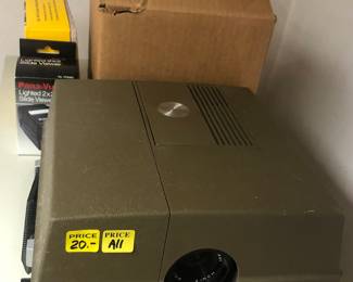 *Projector & reels etc. 