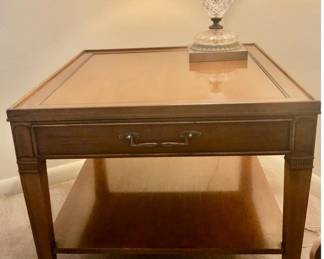 Hekman Side Table with Drawer is 24 inches wide 26 inches deep 22 inches tall was  $200