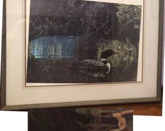 *Framed “Summer Loon”  by Ron RS Parker   
