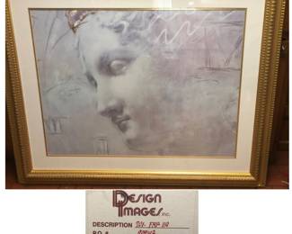 *Huge Framed Print with Glass is Song of  Athena by Richard Franklin is 38 inches tall  X 46 inches wide Was $100