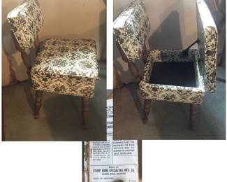 *Pre-Sale Sewing Stool/Chair w Storage $85