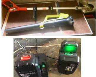 *Black & Decker battery powered Weedwhacker  * Ryobi battery powered Leaf Blower