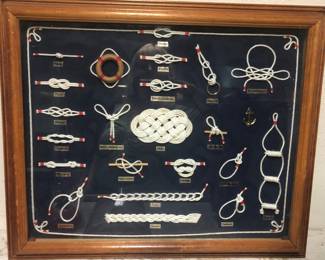 Sold* Framed Nautical Knots Shadow Box Art Portuguese 