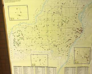 Sold Ancestral Map of Ireland and Lancaster and St. Louis Genealogical Societies Cemetery Locations