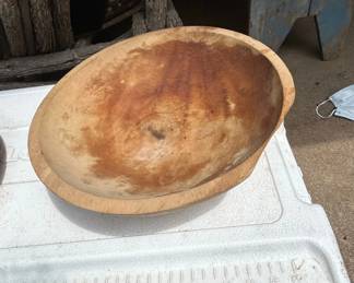 Large Wooden Dough Bowl