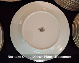 Noritake China Dinner Plate  Rosemont Pattern