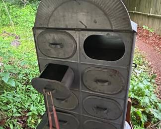 Antique Tin Apothecary Cabinet or Spice Chest second image
