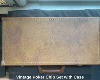 Vintage Poker Chip Set with Case second image