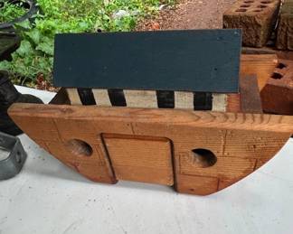 Handmade Wooden Noahs Ark Toy