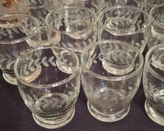 Anchor Hocking Laurel Etched Cordial Glasses