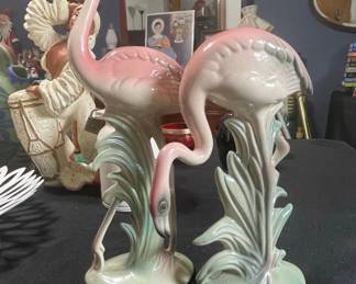 Pair of Will George California Pottery Ceramic Flamingos