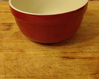 Red Ceramic Mixing Bowl
