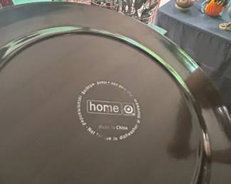 Home Goods Red Metallic Charger Plates second image