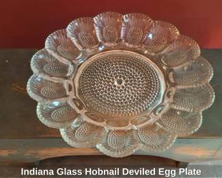 Indiana Glass Hobnail Deviled Egg Plate