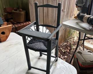 Childs High Chair with Woven Seat