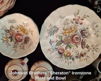 Johnson Brothers Sheraton Ironstone Plate and Bowl