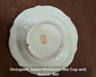 Occupied Japan Miniature Tea Cup and Saucer Set third image