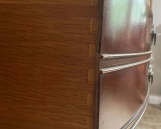 Vintage Dixie Mahogany Double Bow Front Dresser with Mirror third image