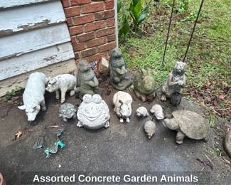 Assorted Concrete Garden Animals
