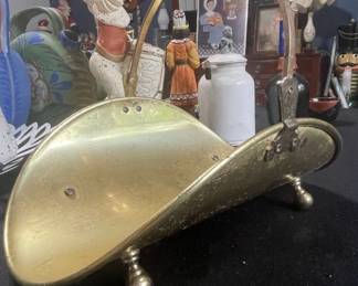 Brass Log Holder or Fireplace Tool Caddy