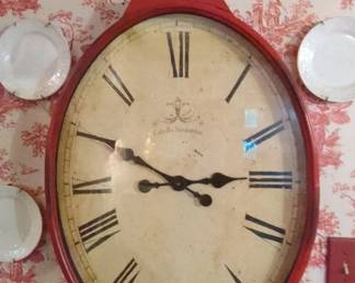 Pier Cafe des Marguerites French Bistro Pocket Watch Style Wall Clock