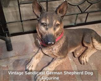 Vintage Sandicast German Shepherd Dog Figurine