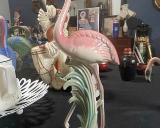 Pair of Will George California Pottery Ceramic Flamingos fourth image