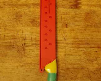 Kuhn Rikon Colori Serrated Melon Knife with Red Sheath