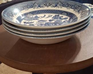 Churchill Blue Willow Pattern Soup Bowls second image