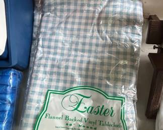 Easter Flannel Backed Vinyl Tablecloth