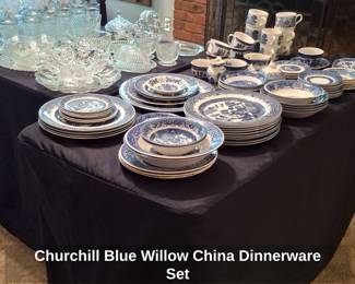 Churchill Blue Willow China Dinnerware Set second image