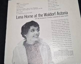 Lena Horne at the Waldorf Astoria  RCA Victor Living Stereo LP second image