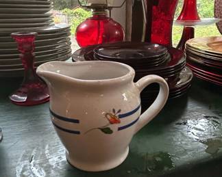 Longaberger Woven Traditions Classic Blue Tea Set second image