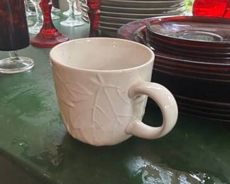 Gibson Leaf Embossed Ceramic Mug