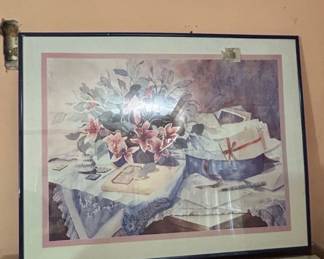 Framed Floral Still Life Print