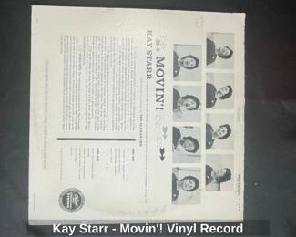 Kay Starr  Movin Vinyl Record second image