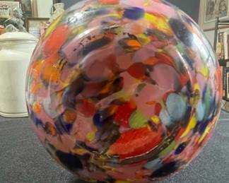 Murano Style Confetti Art Glass Vase second image