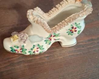 Ceramic Ladys Slipper Figurine, Made in Japan second image