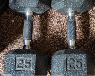 lb CAP Barbell Rubber Hex Dumbbell, Single