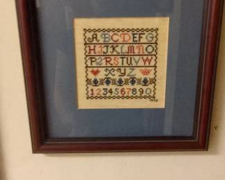 Alphabet and Numbers Sampler CrossStitch Art